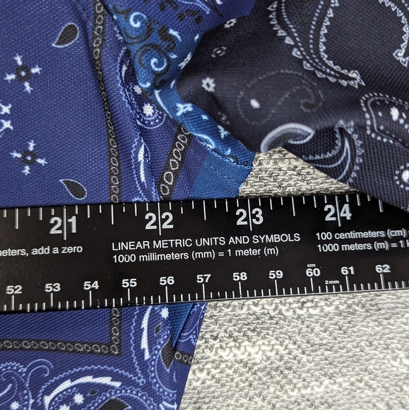 G/Fore G Fore Polo Shirt Mens XL Blue Paisley AOP Print Performance Stretch - Picture 8 of 8